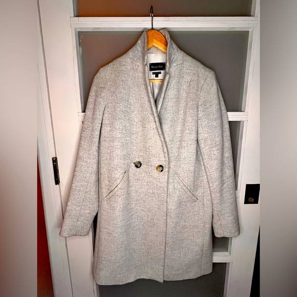 Massimo Dutti Grey Wool Coat size 6 - Picture 1 of 5